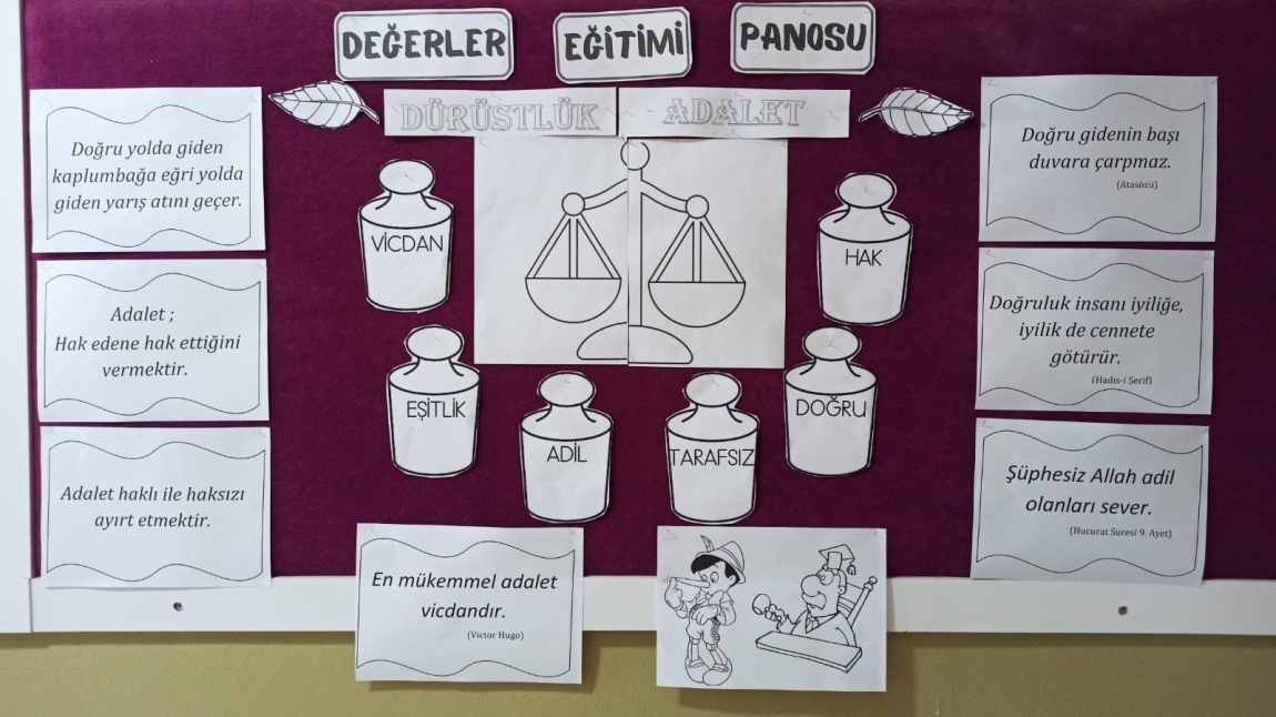 Değerler Eğitimi Projesi Aralık ayı panosu